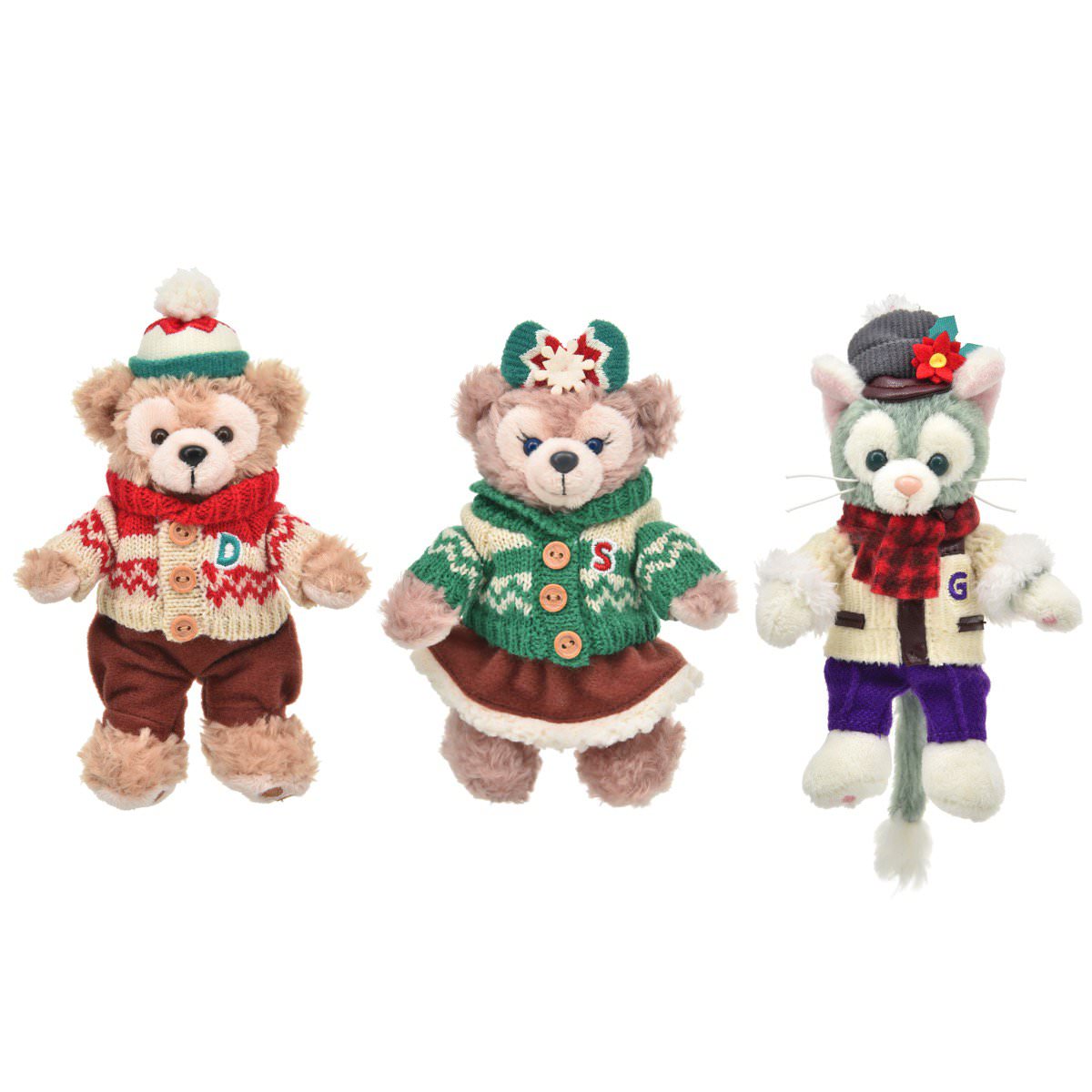 ベリーメリースノータイム☆ダッフィーのクリスマス2015ぬいぐるみバッジ -