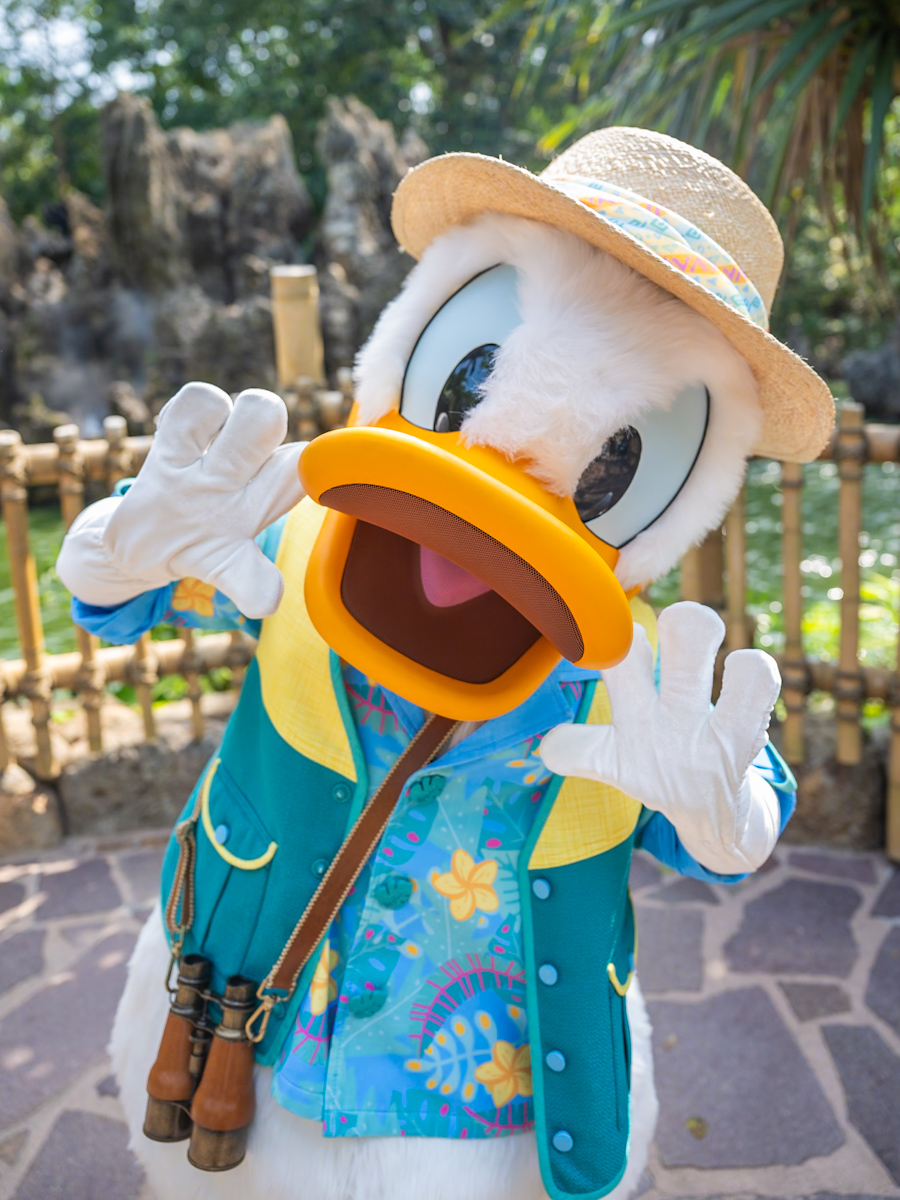 探検コスチュームのドナルド！香港ディズニーランド／アドベチャー