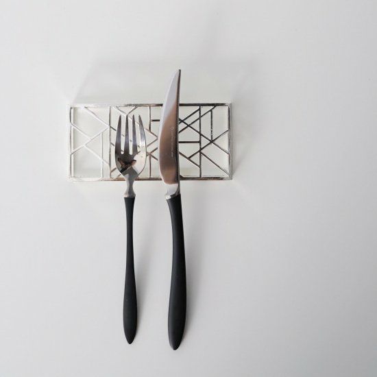 モダンラティス柄カトラリーレスト ナプキンリング｜M苦楽園