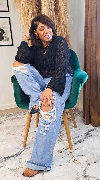 Open Knit Crop Sweater – MiMi-Michelle Boutique