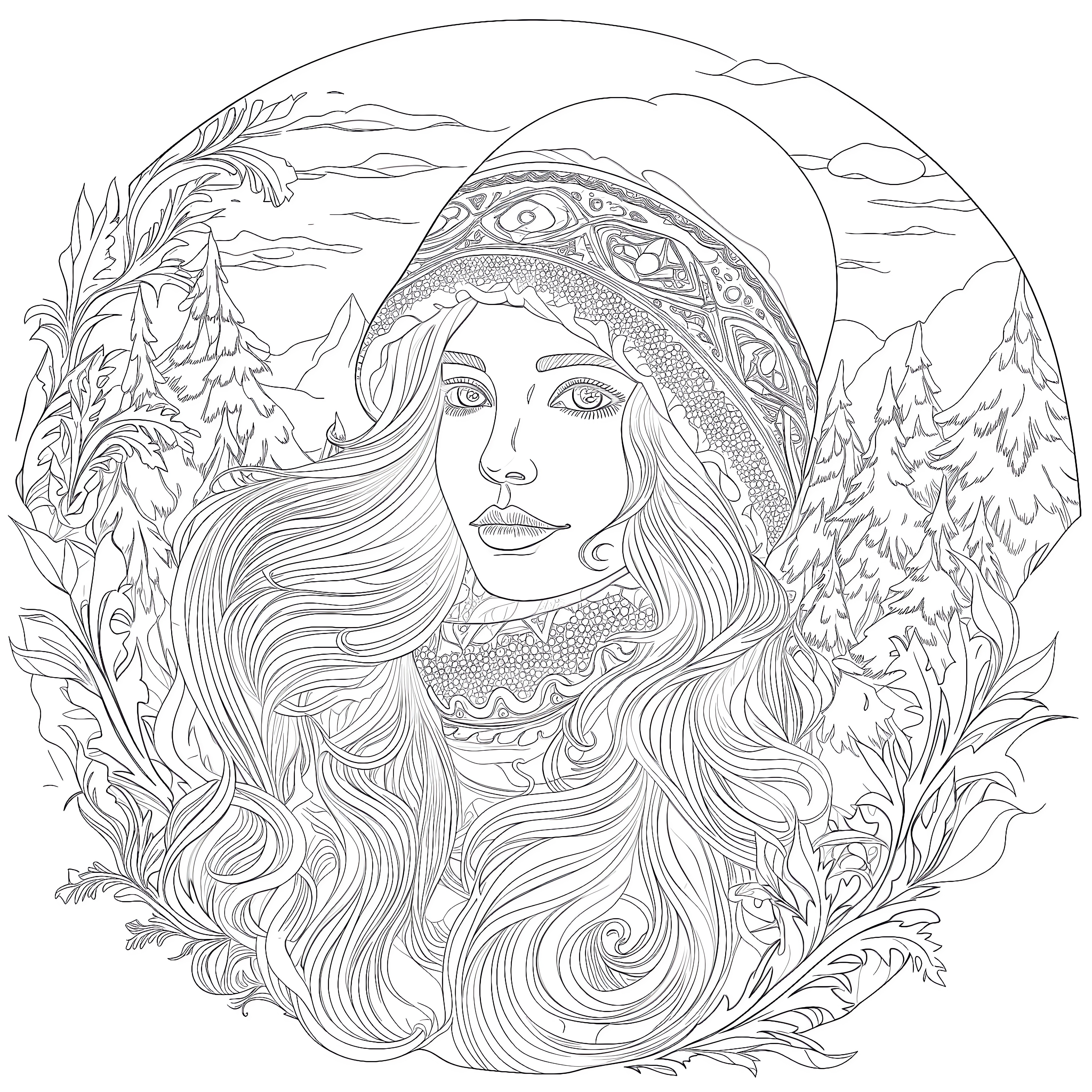 大人の塗り絵ページ 冬 | 塗り絵 ミミパンダ