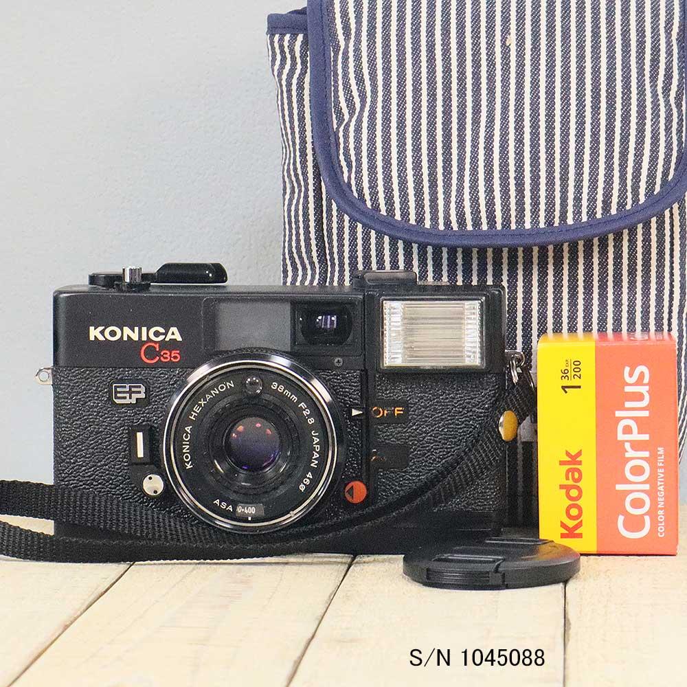 中古】【送料無料】【保証付 】KONICA C35 EF S/N 358226（ケース