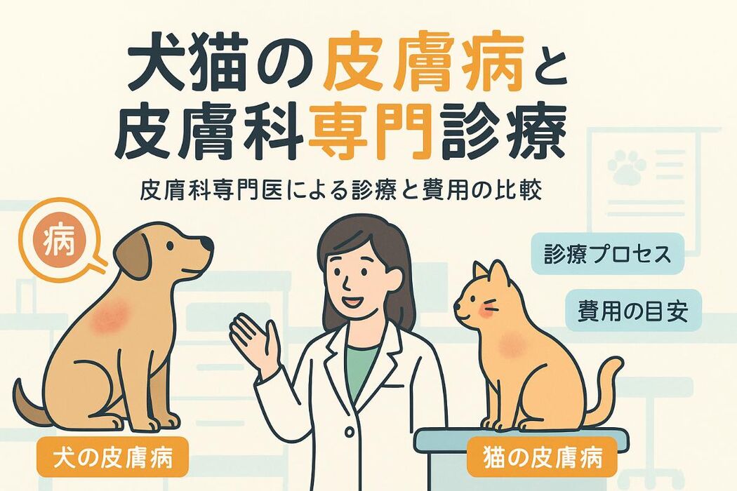 動物病院の皮膚科専門で専門医が診る犬猫の皮膚病と診療プロセス・費用