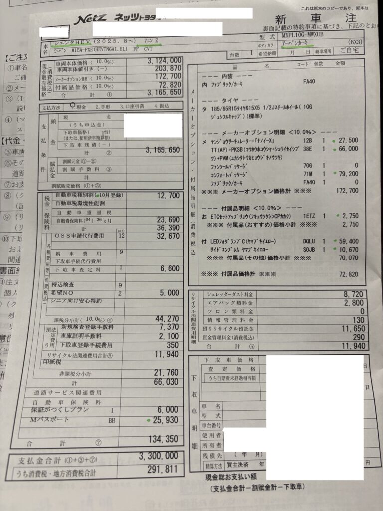 2025年改良型シエンタ購入！見積もりを公開！ | みなとこログ