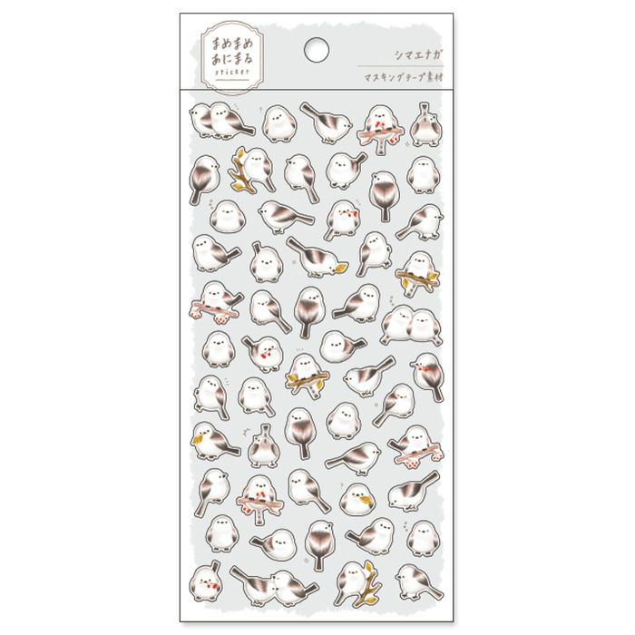 まめまめあにまる ステッカー 81233 シマエナガ | マインドウェイブ
