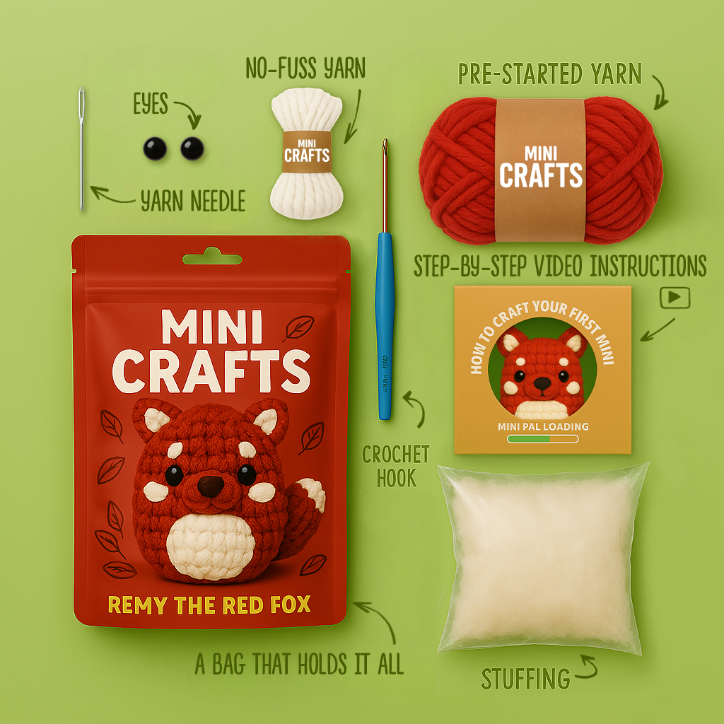 Remy The Red Fox Crochet Kit – MINI CRAFTS
