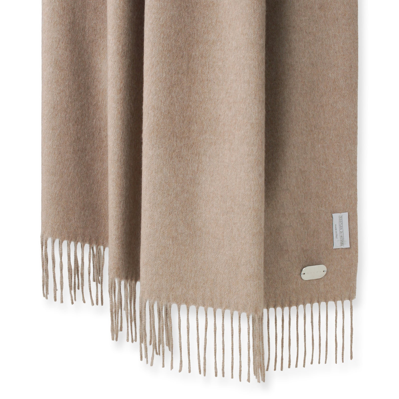 干場別注カラー】100%シルクストール キャメル TESSITURA DI NOVARA製