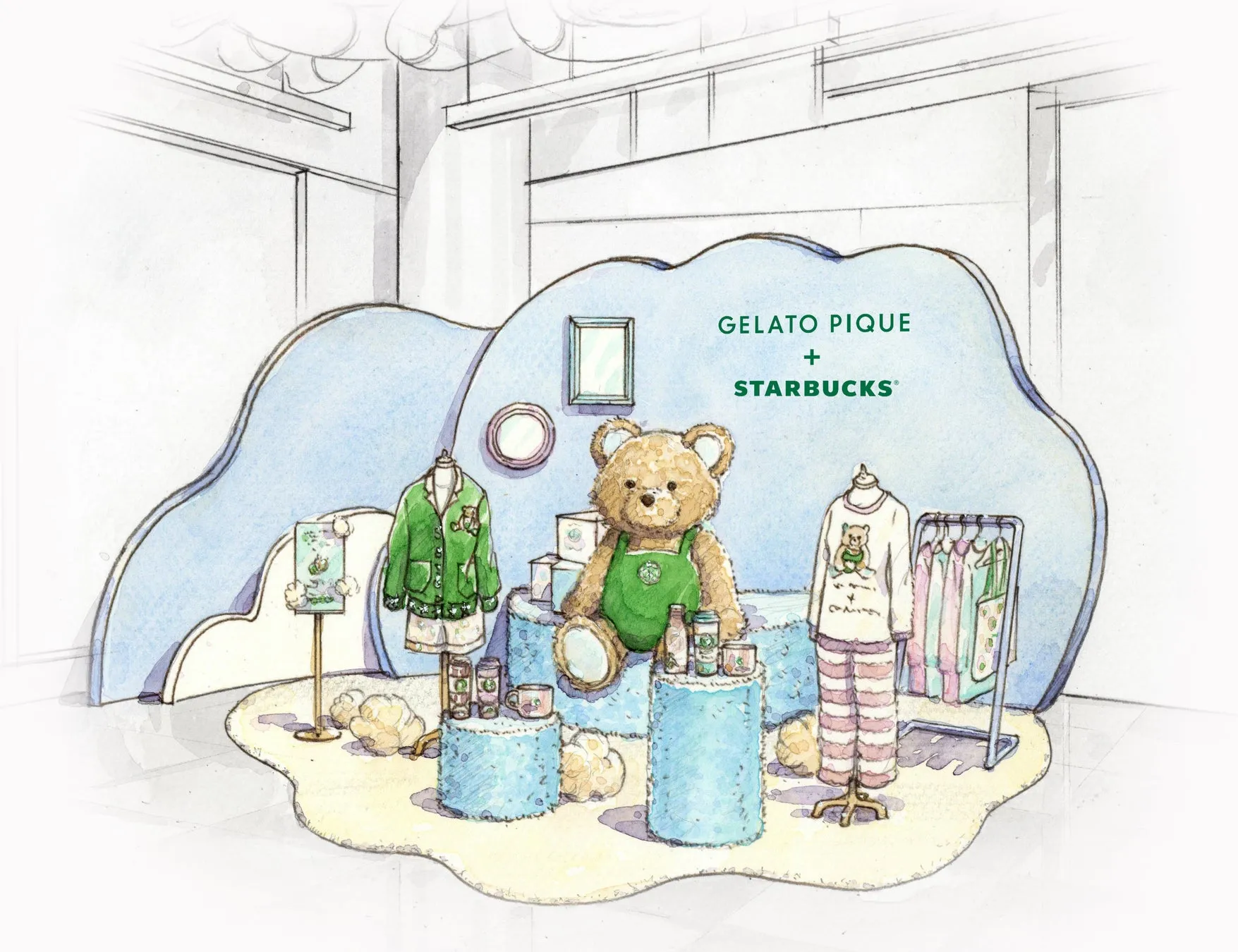 スタバ×ジェラピケ】『ピケ モコ ブーケ & ティー ラテ』からグッズ