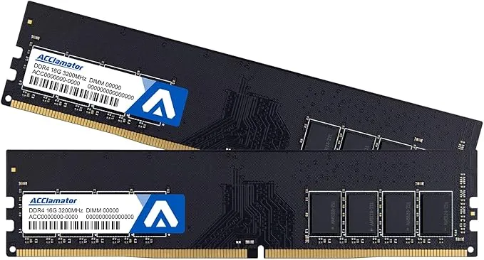 Acclamator - 32GB 3200MHz Memory DDR4 / PC4-25600 XMP 2.0 1.35V