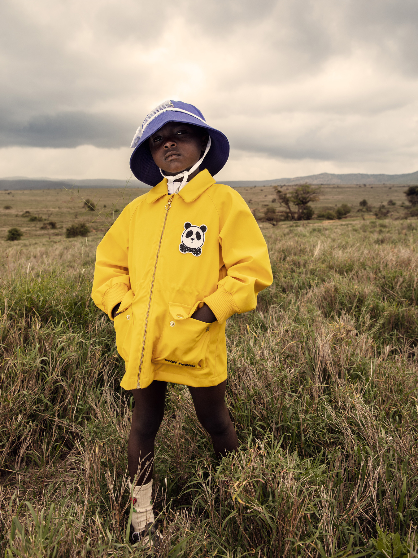 Panda Kids Jacket Yellow | Mini Rodini