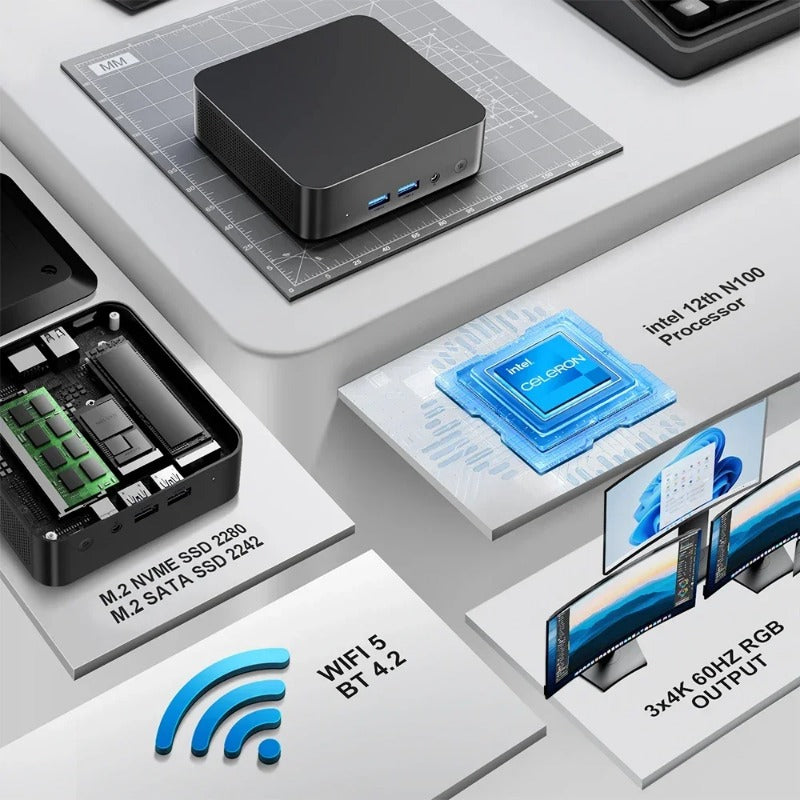 chatreey T9 Mini PC Intel Alder Lake N100 Full Function Type-C 4K