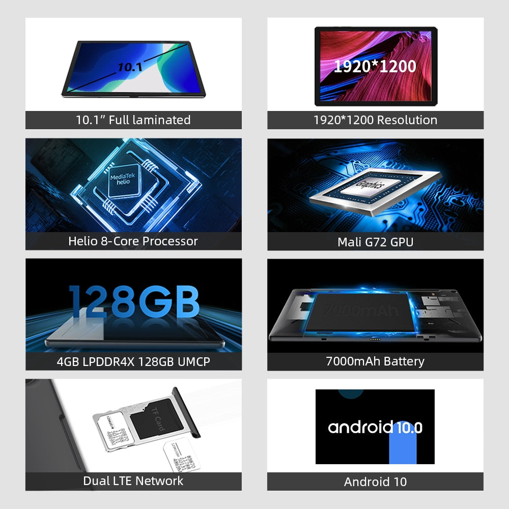 CHUWI HiPad X 10.1 Inch Android 10 Tablet PC MTK Octa Core LPDDR4X