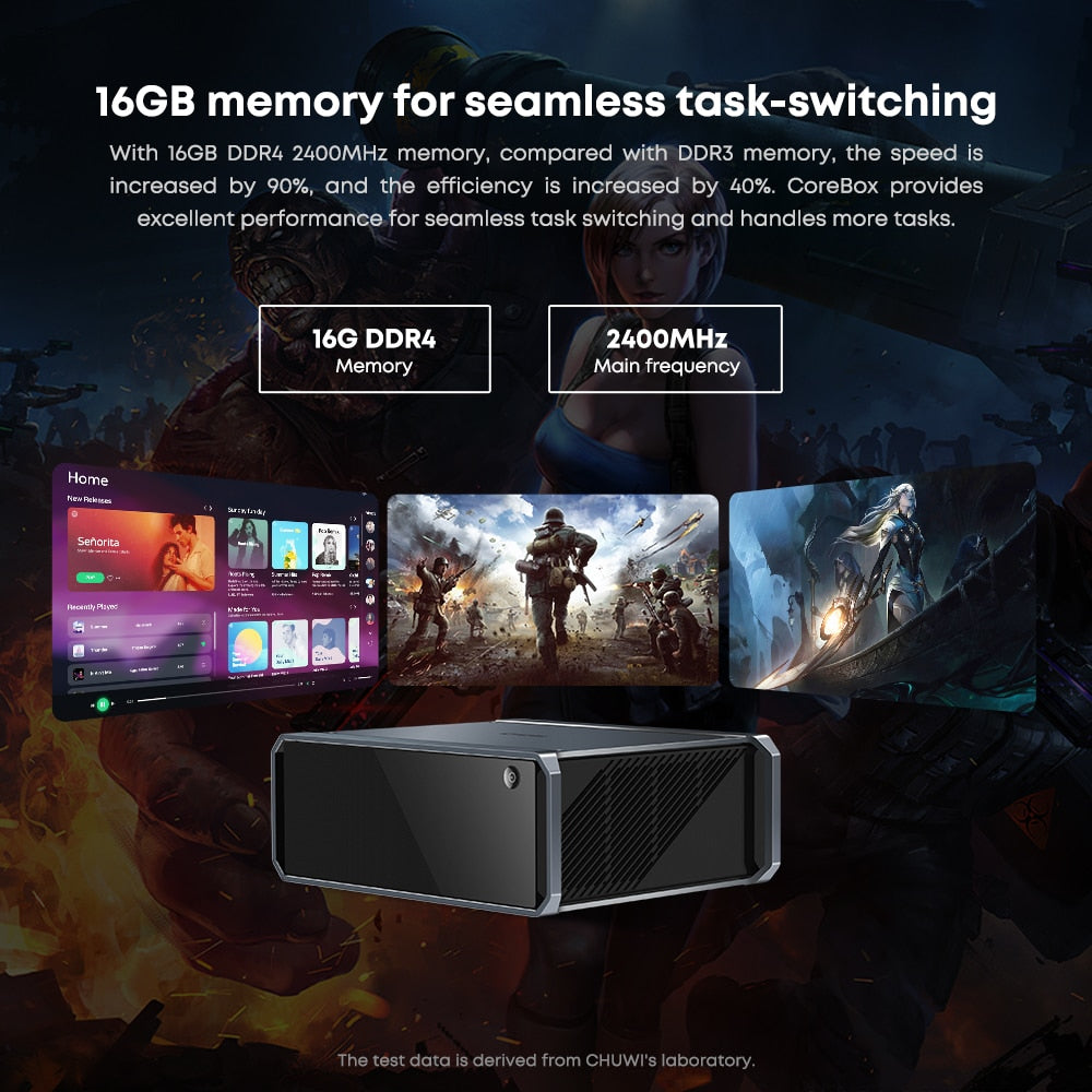 CHUWI Latest CoreBox Intel i5-8259U mini Gaming Desktop PC 16G RAM