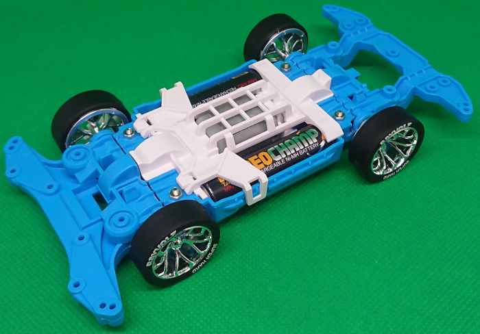 No．2 ミニ四駆 MSフレキ スカイブルーシャーシ パーフェクトセット