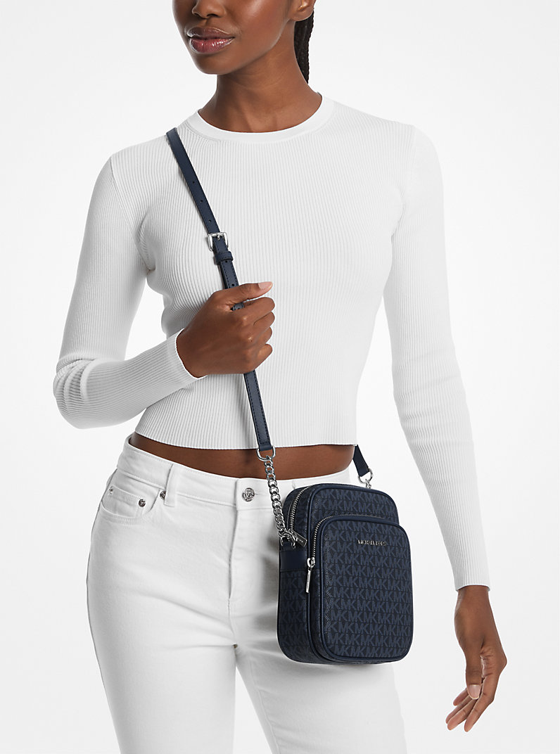 Jet Set Travel Medium Logo Crossbody Bag in ADMIRAL - Sale