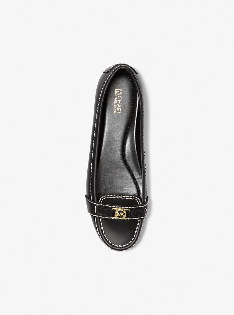 Mandy Leather Moccasin in BLACK - Sale | Michael Kors [US]