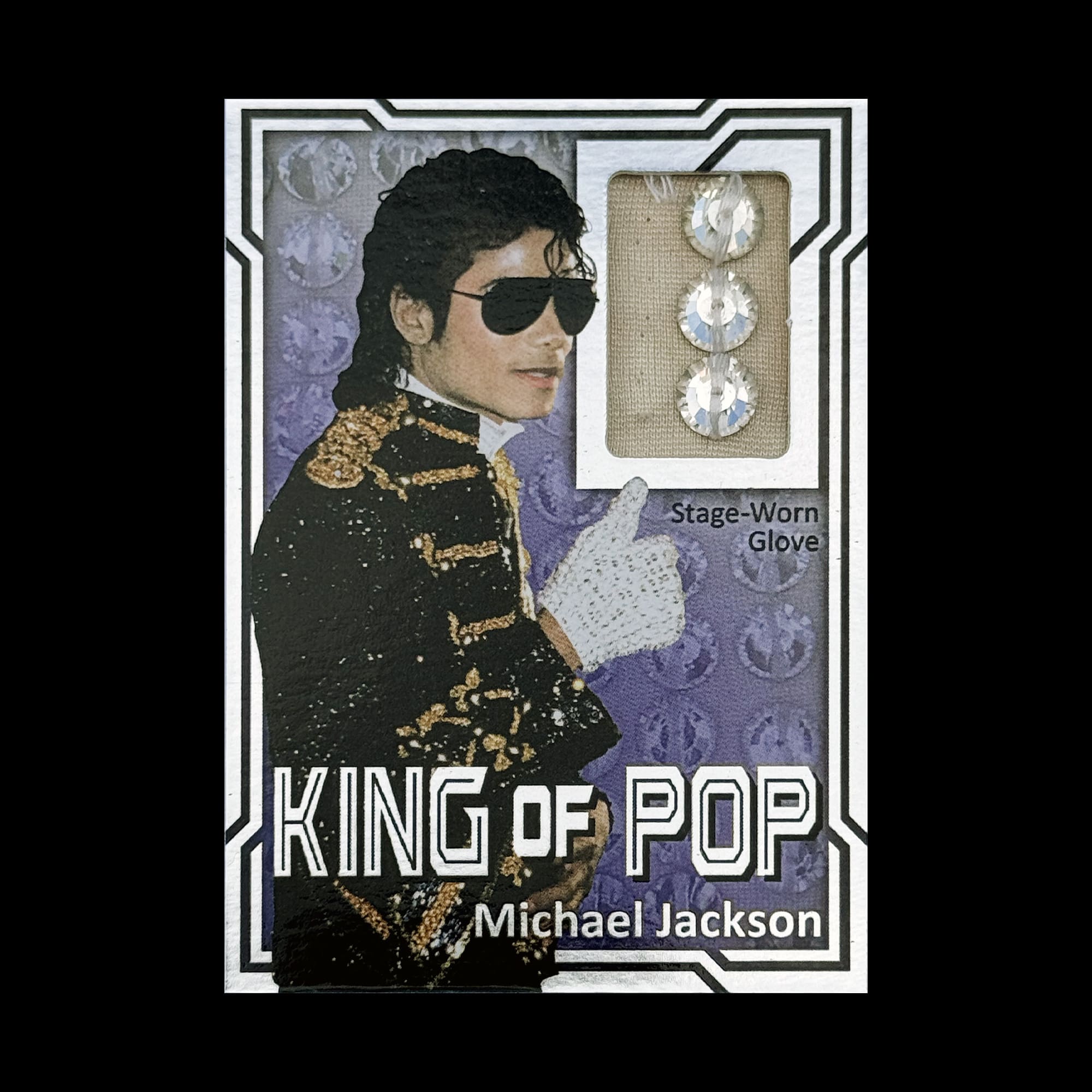 MJ Limited Edition Swarovski Glove Swatch Silver Trading Card