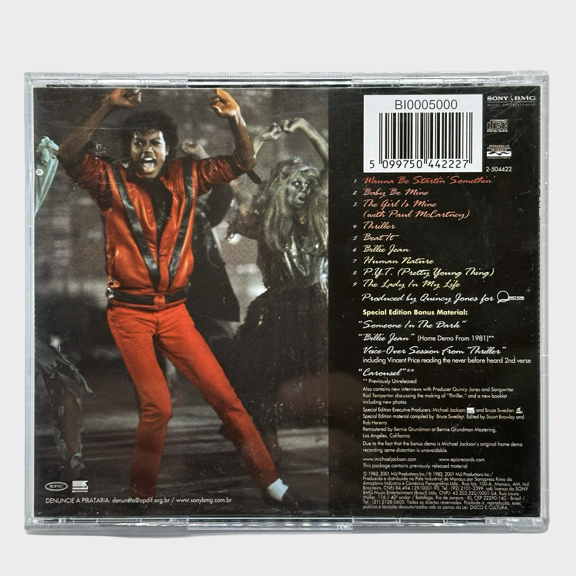 Michael Jackson 'Thriller' Special Edition CD (Brazil) – Michael