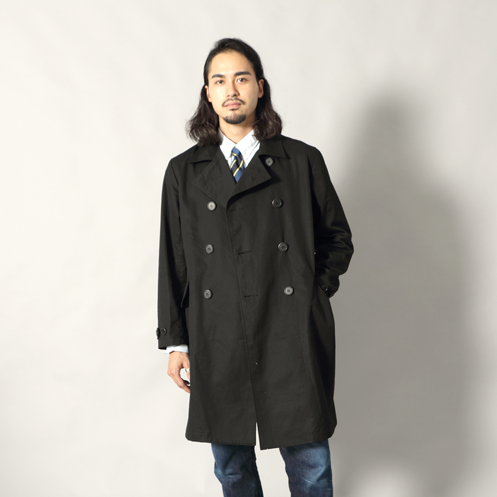 Narrow Rapel Trench Ventile (Black) | 道田又一商店