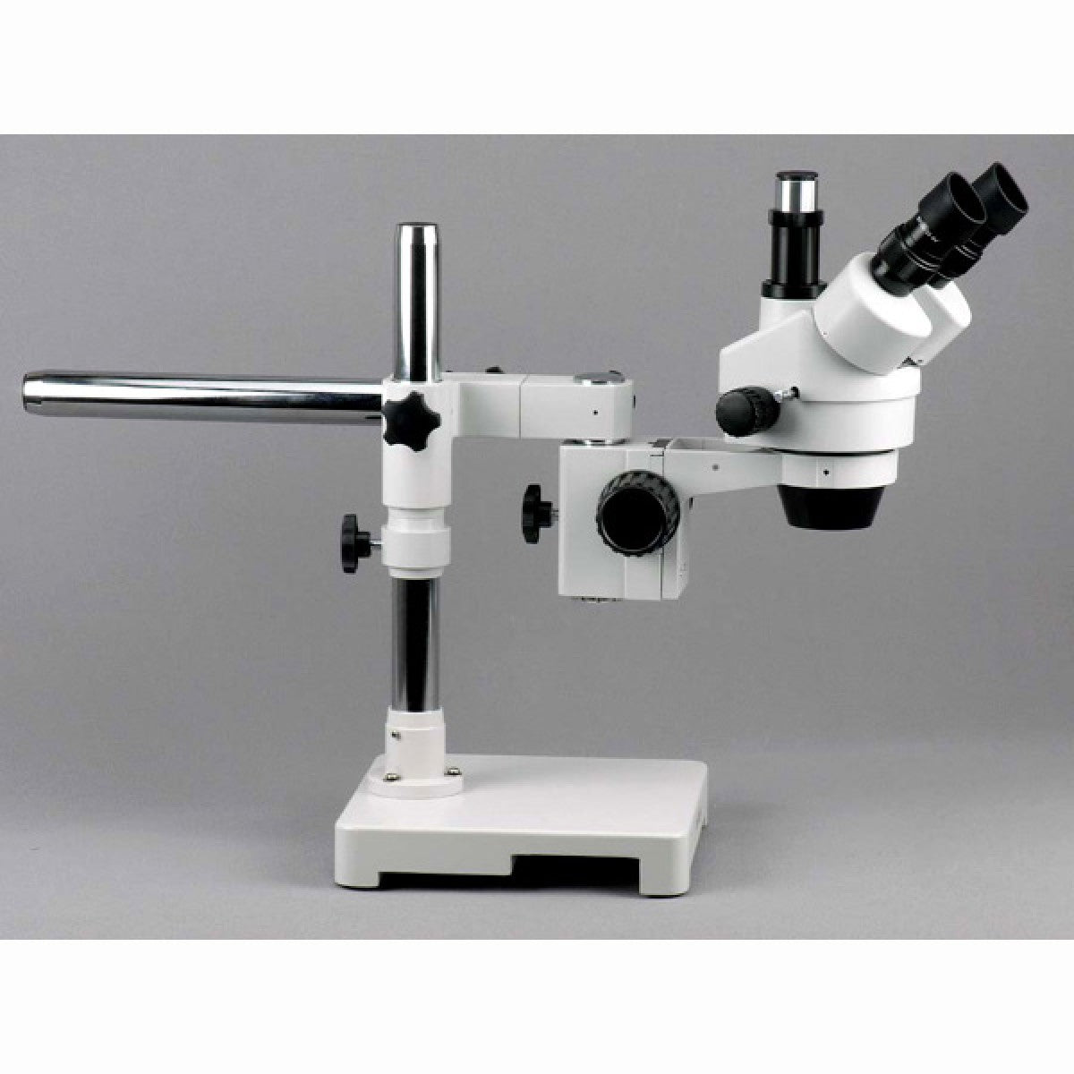 AmScope 7X-45X Boom Stand Trinocular Zoom Stereo Microscope + 54