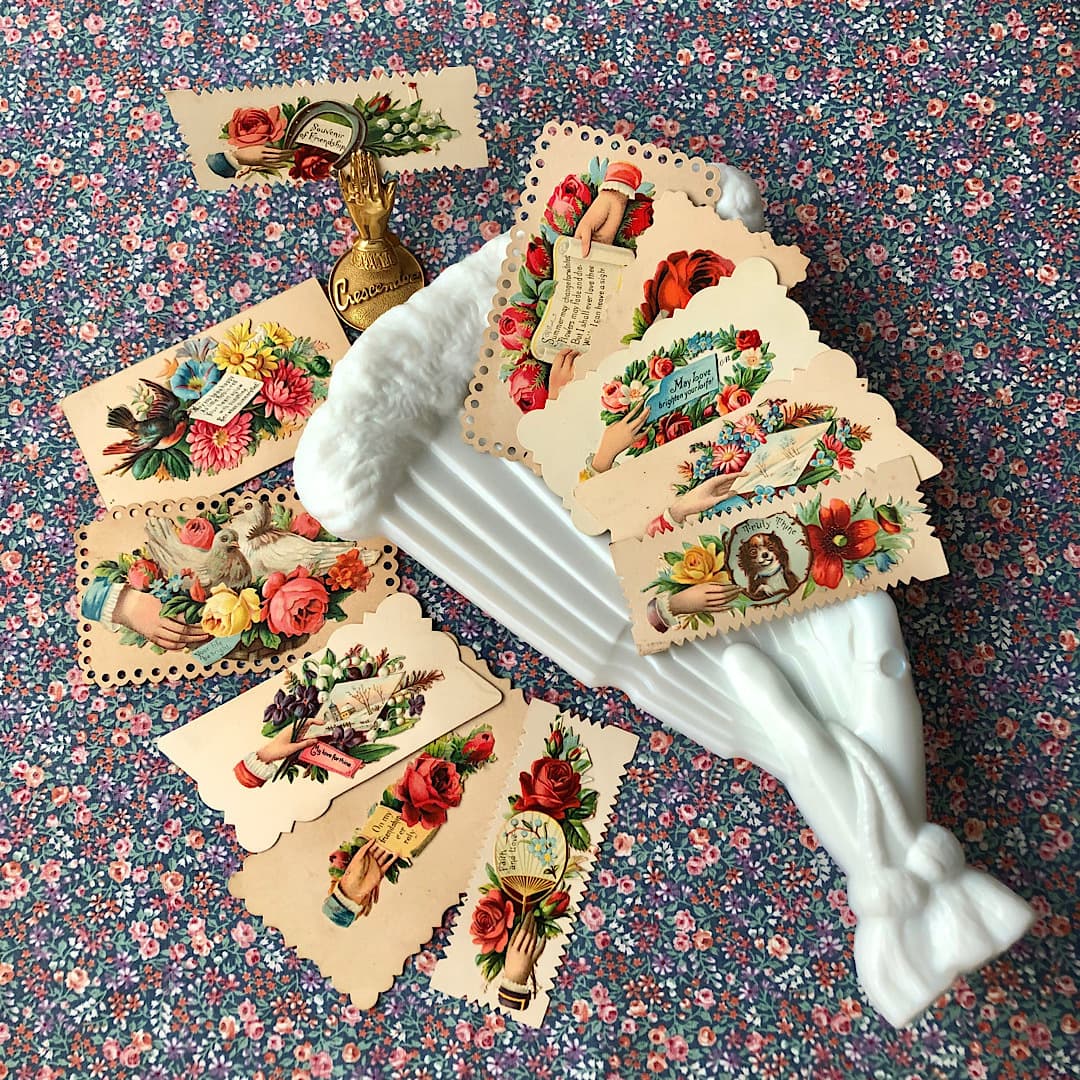 淑女の名刺 アンティーク ヴィクトリアン・コーリングカード