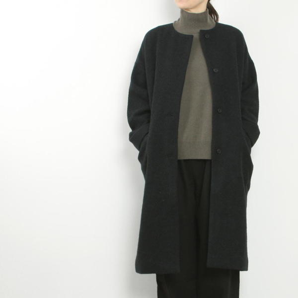 evam eva[エヴァムエヴァ]padding hooded long coat E213T166