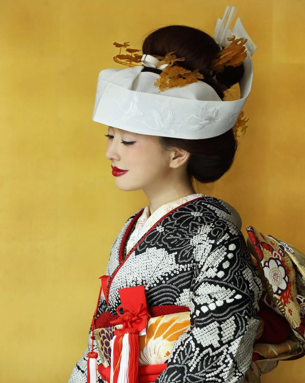 人毛 日本髪かつら 小サイズ】花嫁和装 婚礼 舞踊 練習用 軽量 平成期