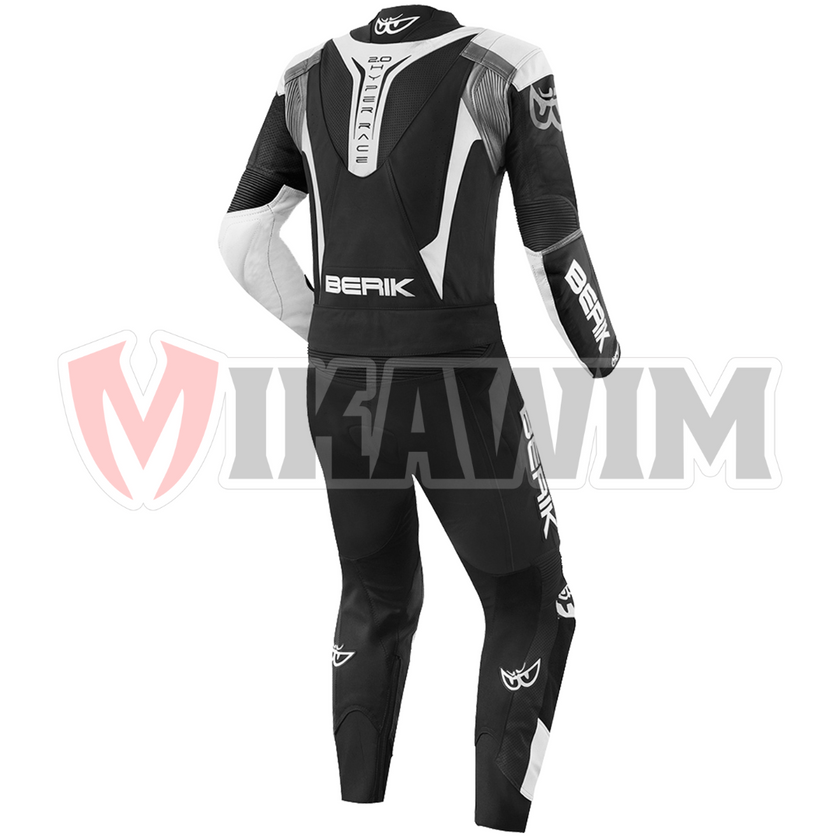 BERIK 2.0 HYPER RACE BLACK MOTORBIKE RACING LEATHER SUIT – Mikawim