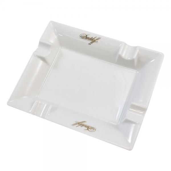 Davidoff Porcelain White Ashtray - Mike's Cigars