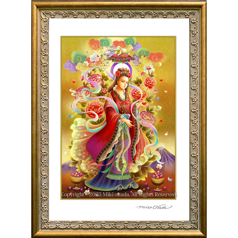 吉祥天 開運絵 仏画 ジクレー版画 スピリチュアル SS～Mサイズ – 癒し