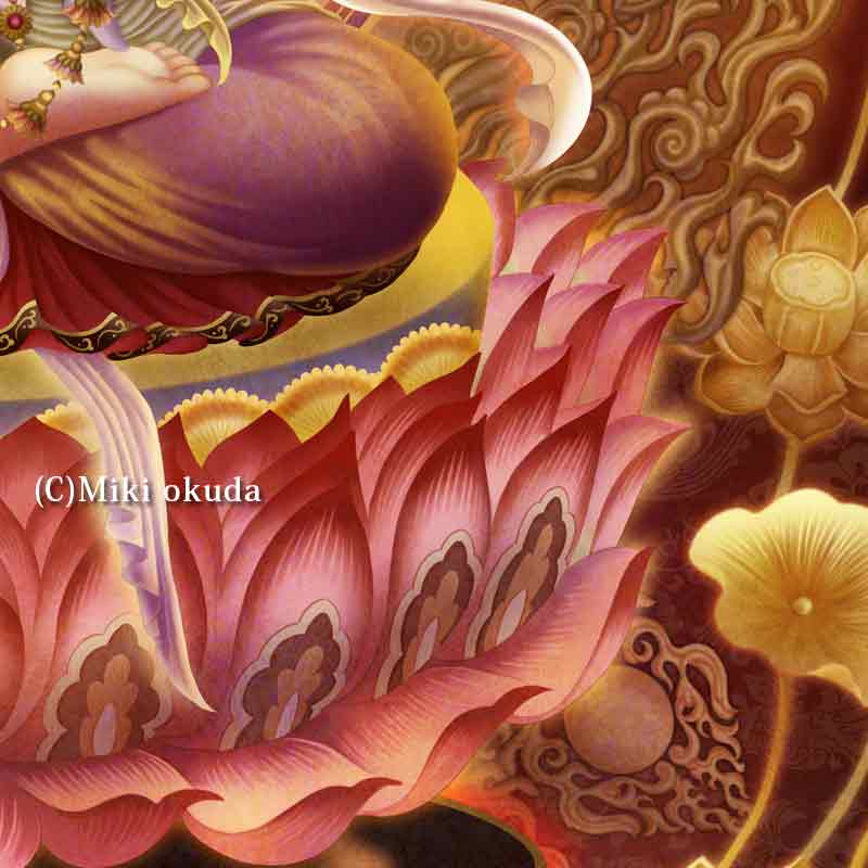 大日如来（蓮華座） 開運絵 仏画 ジクレー版画 スピリチュアル 大判