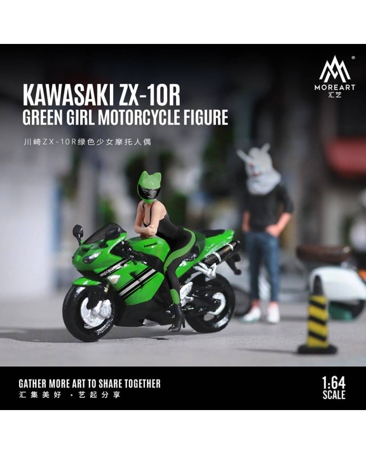 預訂Pre-order) MoreArt 1:64 KAWASAKI ZX-10R Green Girl Motorcycle