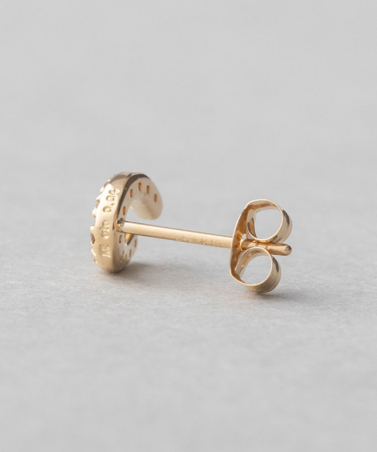 K18YG ピース ブラウンダイヤモンド ピアス（270817） ｜ women