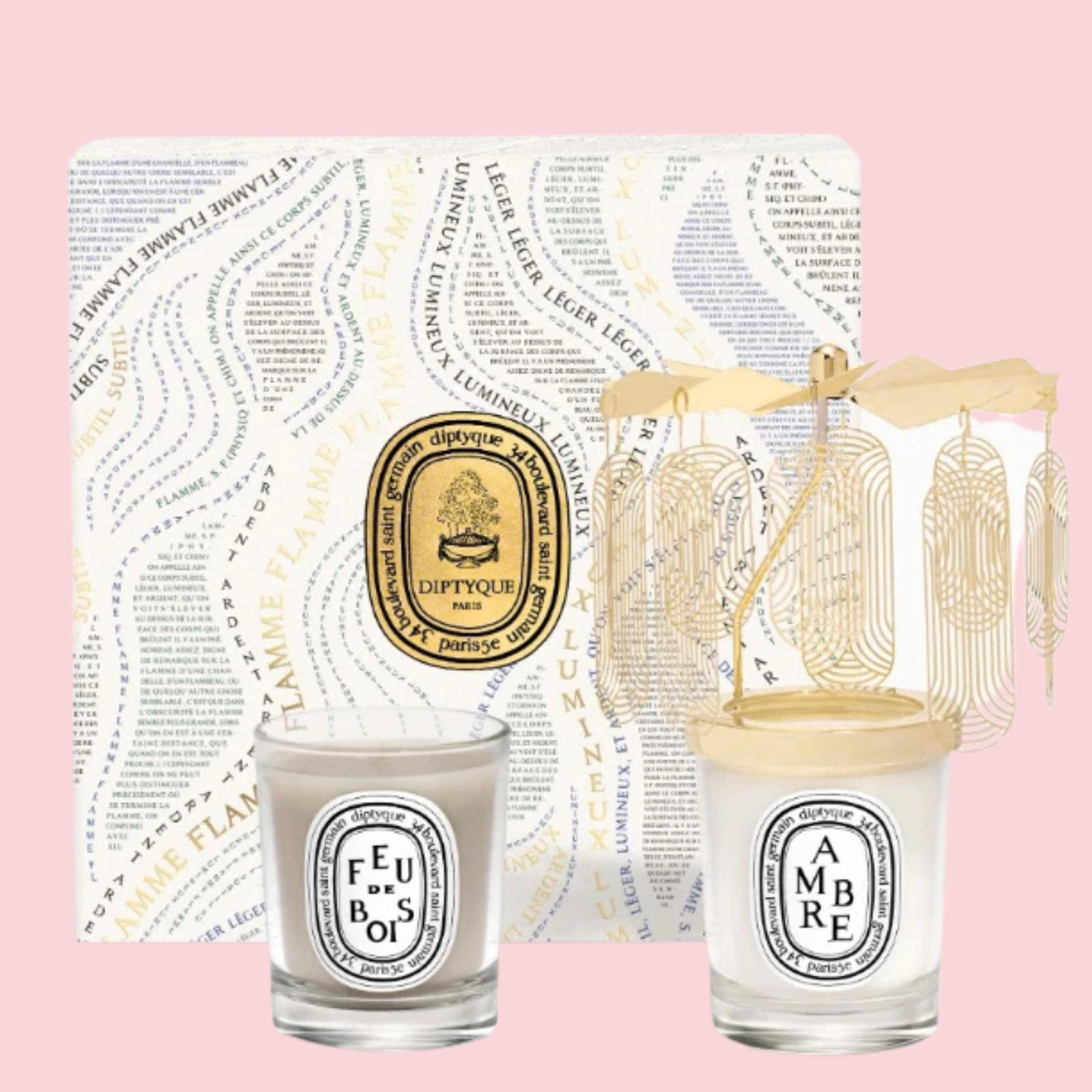 Diptyque Holiday Carousel Candle Set Small Ambre | Millo