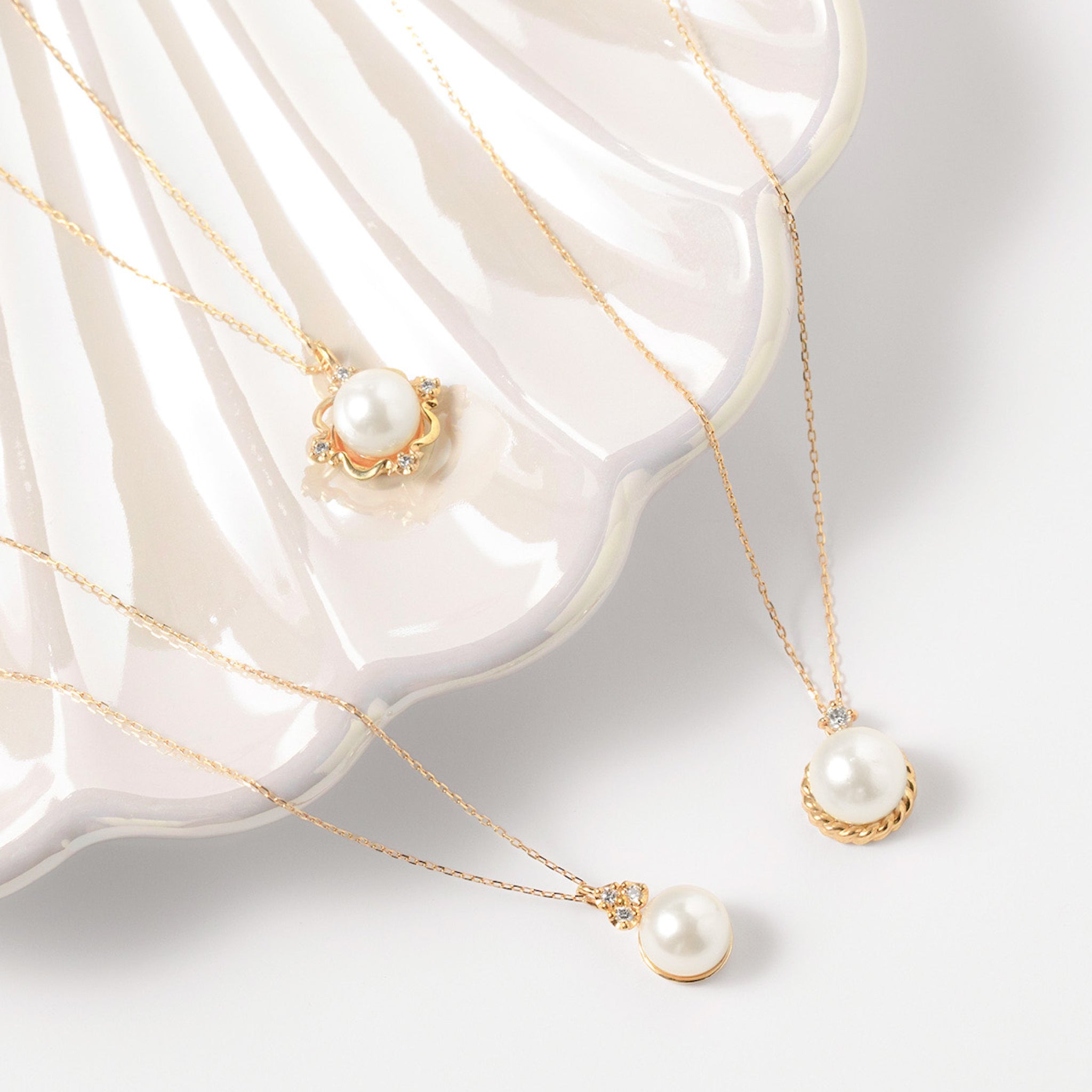 6月誕生石 K10 イエローゴールド あこや真珠 ネックレス – Milluflora