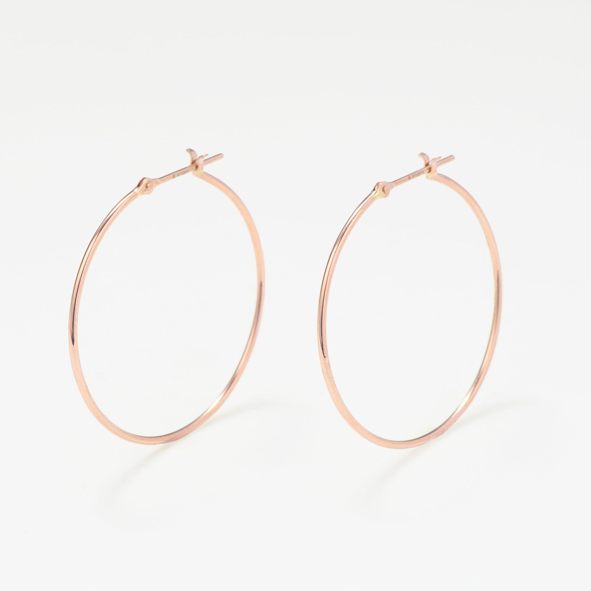 K18 ピンクゴールド フープ ピアス（30mm） – Milluflora | ミル