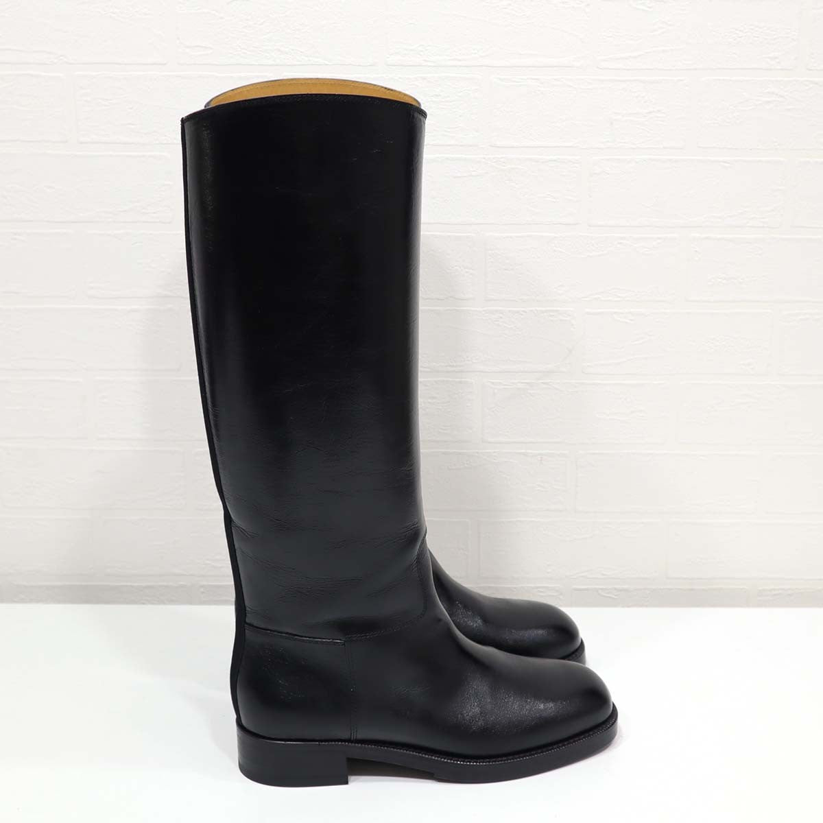 未使用 シャネル CHANEL G33870 ハイブーツ カーフスキン 37 C 23.5cm