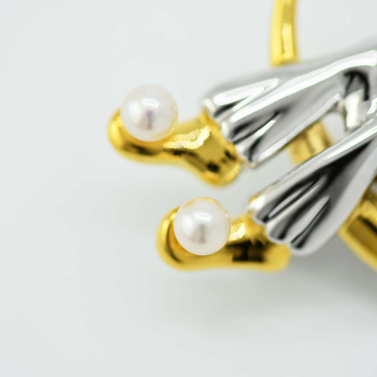 ミキモト ピエロ 月 ブローチ パール シルバー MIKIMOTO ムーン M862