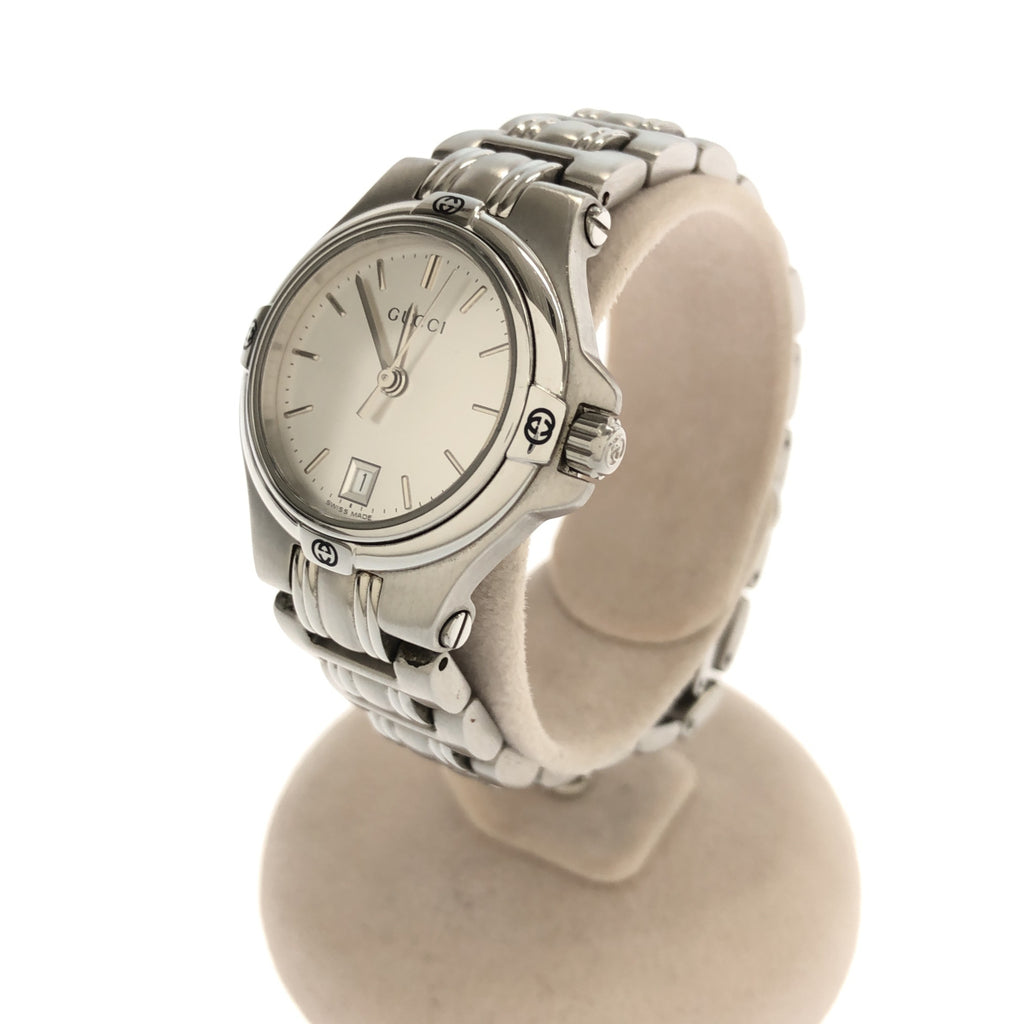 腕時計 GUCCI グッチ 9040L シルバー文字盤 クォーツ QZ デイト 2023年
