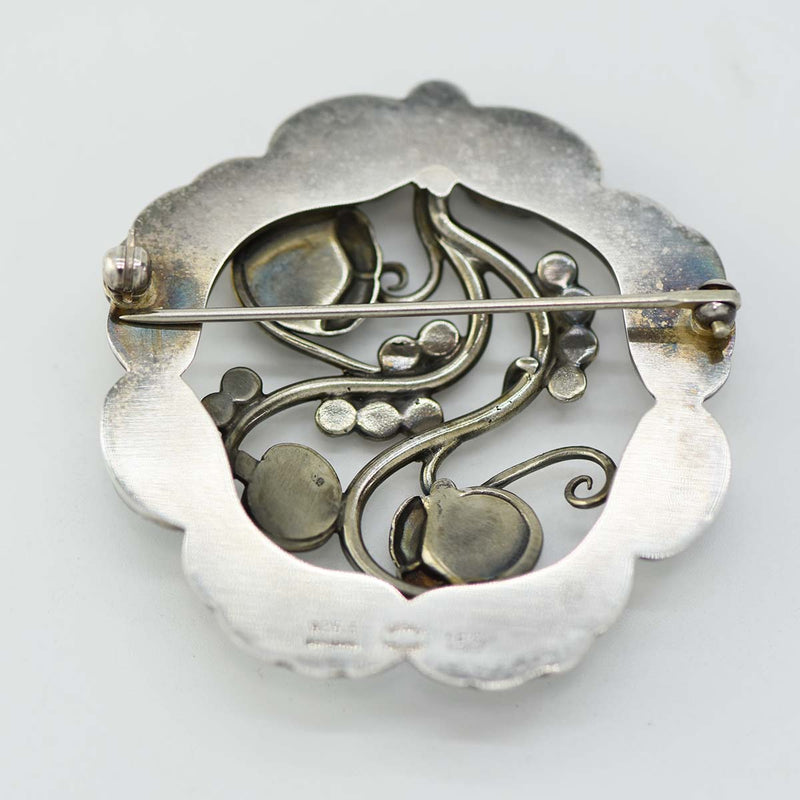 ジョージジェンセン ムーンライト ブローチ ムーンストーン シルバー