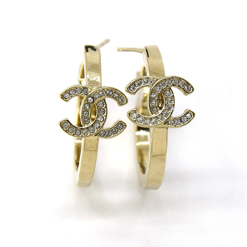 シャネル CHANEL フープピアス ココマーク 星 ラインストーン ABB493