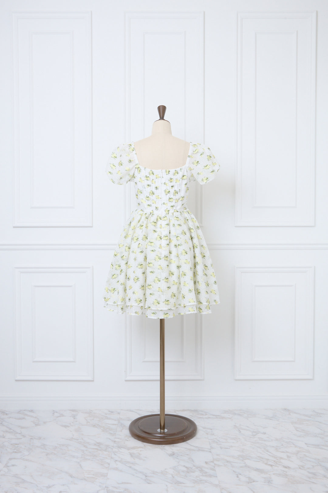 Sheer Ripple Mini Puff Dress - MISTREASS