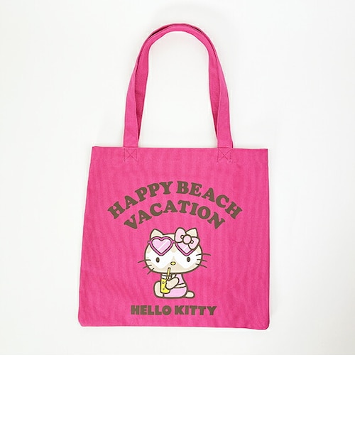 サンリオ ハローキティ 日焼け キティ A4トートバッグ ピンク Sanrio