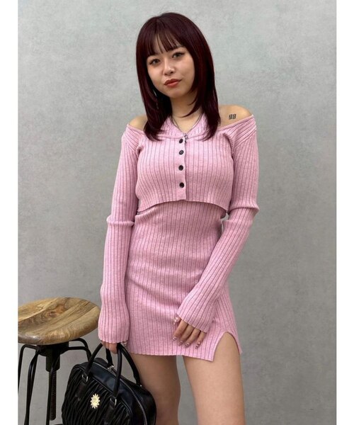 レイヤードホルターネックミニワンピース｜エヴリスの通販｜&mall