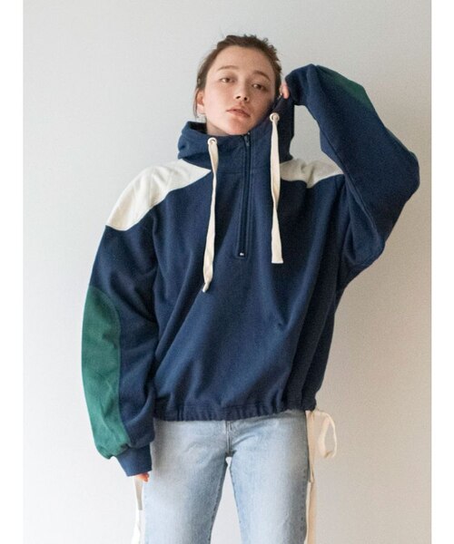 カラーブロッキングフーディー｜マークスタイラーアウトレットの