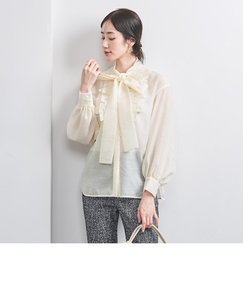 オーガンジー フリル＆ボウタイ ブラウス｜ユナイテッドアローズ