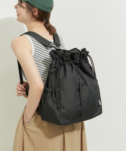 追加決定！］【マルチWAY】巾着型リュック/アンベロサック ［撥水/ユニ