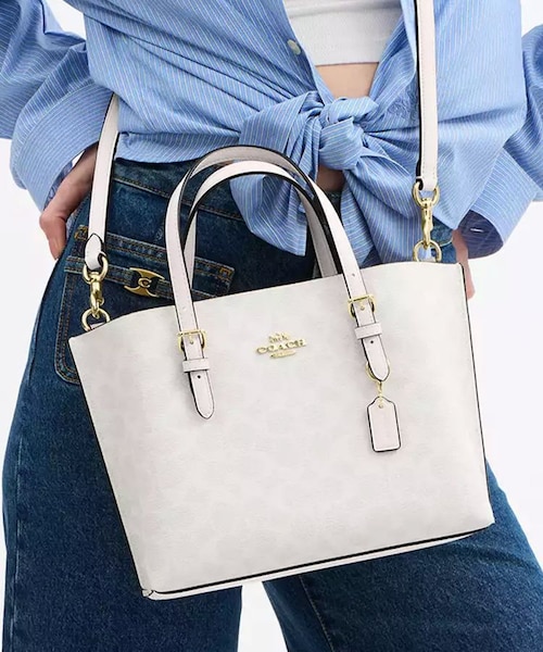 公式】モリー トート バッグ 25・シグネチャー キャンバス｜コーチ