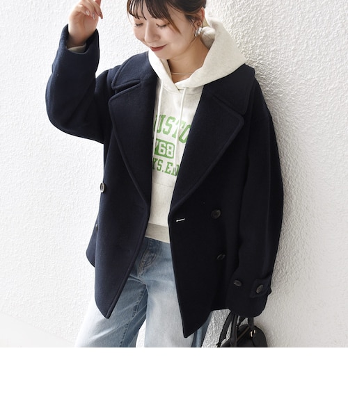 SHIPS any: カシミヤ ミックス テーラード ショート Pコート｜シップス