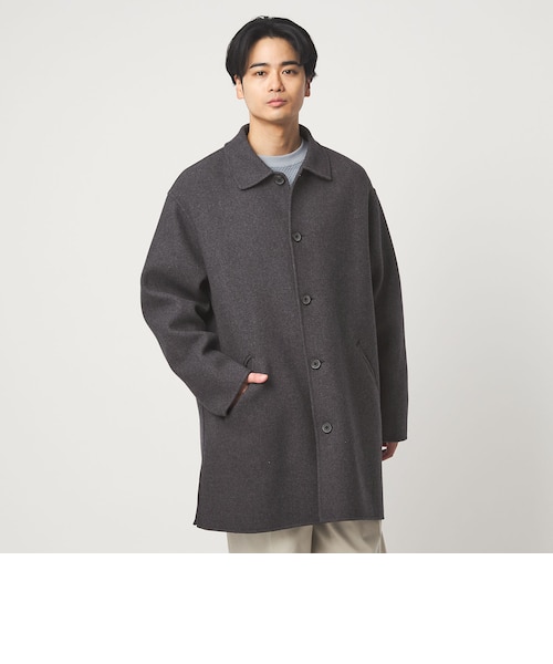 ウールナイロン リバー ステンカラーコート｜グリーンレーベル